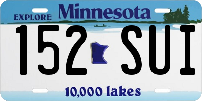 MN license plate 152SUI