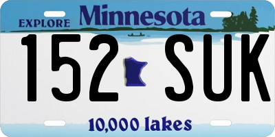 MN license plate 152SUK