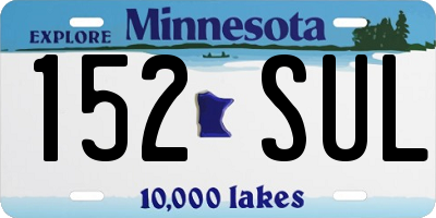 MN license plate 152SUL