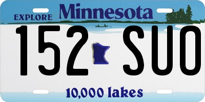 MN license plate 152SUO