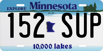 MN license plate 152SUP