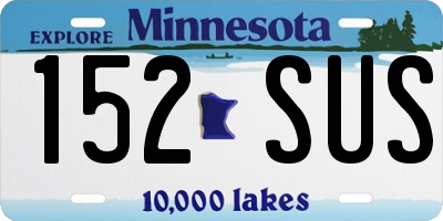 MN license plate 152SUS