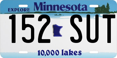 MN license plate 152SUT