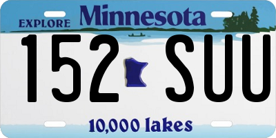 MN license plate 152SUU