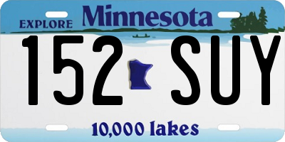 MN license plate 152SUY