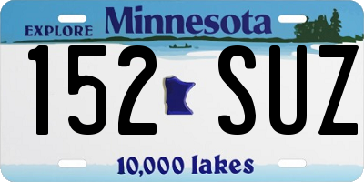 MN license plate 152SUZ