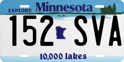 MN license plate 152SVA