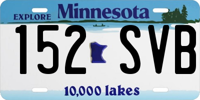MN license plate 152SVB