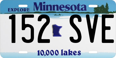 MN license plate 152SVE