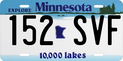 MN license plate 152SVF