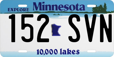 MN license plate 152SVN