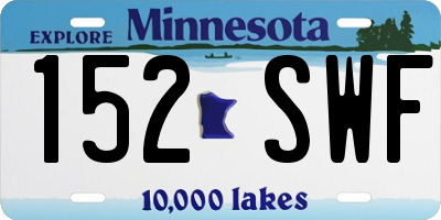 MN license plate 152SWF