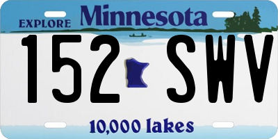 MN license plate 152SWV