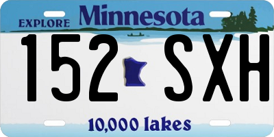 MN license plate 152SXH