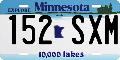 MN license plate 152SXM