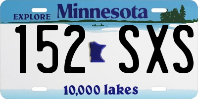MN license plate 152SXS