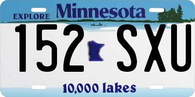 MN license plate 152SXU