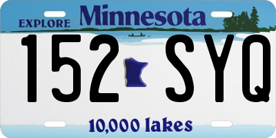 MN license plate 152SYQ