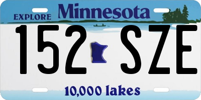 MN license plate 152SZE