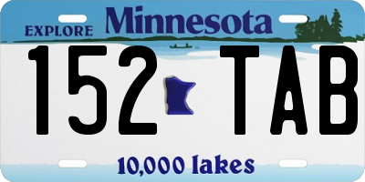 MN license plate 152TAB