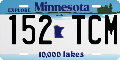 MN license plate 152TCM