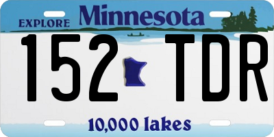 MN license plate 152TDR