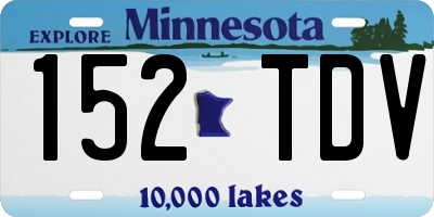 MN license plate 152TDV