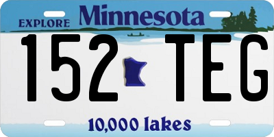 MN license plate 152TEG