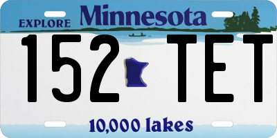 MN license plate 152TET
