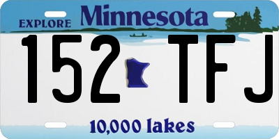 MN license plate 152TFJ