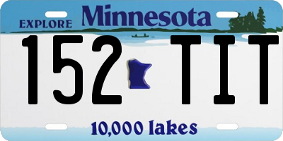 MN license plate 152TIT