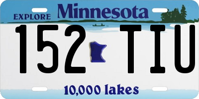 MN license plate 152TIU