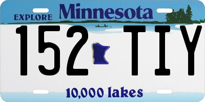 MN license plate 152TIY