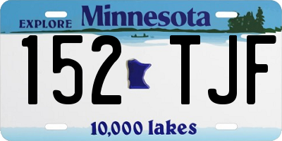 MN license plate 152TJF