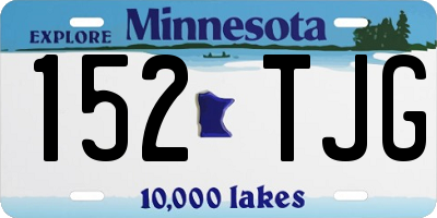 MN license plate 152TJG