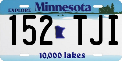 MN license plate 152TJI