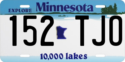 MN license plate 152TJO