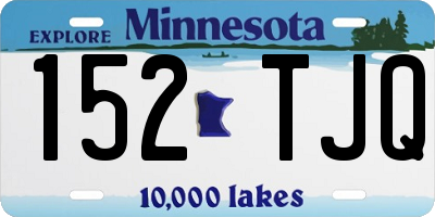 MN license plate 152TJQ
