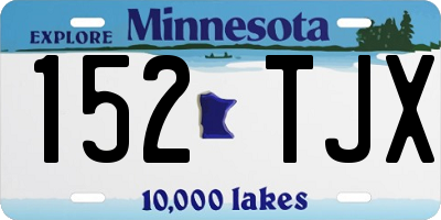 MN license plate 152TJX