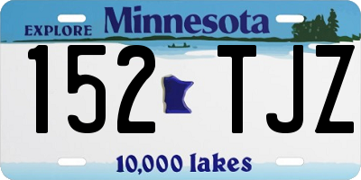 MN license plate 152TJZ