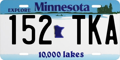 MN license plate 152TKA