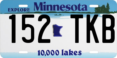 MN license plate 152TKB