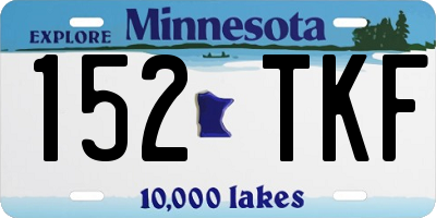 MN license plate 152TKF