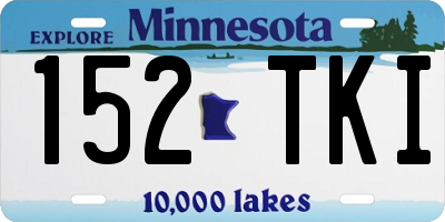 MN license plate 152TKI