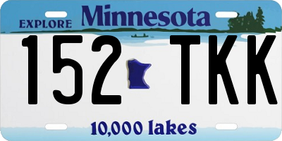 MN license plate 152TKK