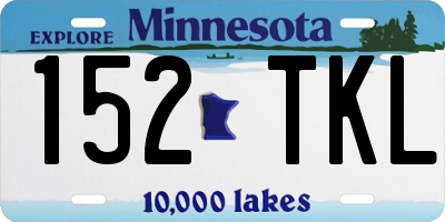 MN license plate 152TKL