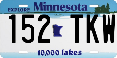 MN license plate 152TKW