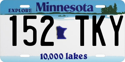 MN license plate 152TKY