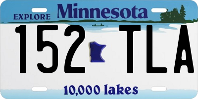 MN license plate 152TLA