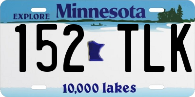 MN license plate 152TLK